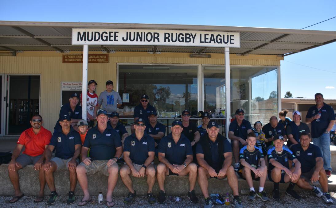 A band of current and former rugby league players donated their time to help bring some cheer to farmers struggling in the period of drought.