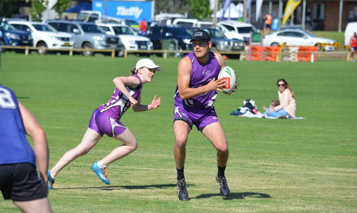 MUDCRAB MUSCLE: Sally Harris and Tim Condon will be in action for Mudgee in the mixed open competition at the NSW Touch Country Championships. Photo: Supplied