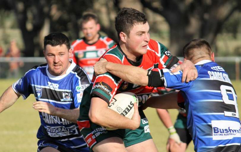  IN ACTION: Kevin Large, Kandos Waratahs pictured in a clash against the Cargo Blue Heelers in 2020. Photo: Supplied