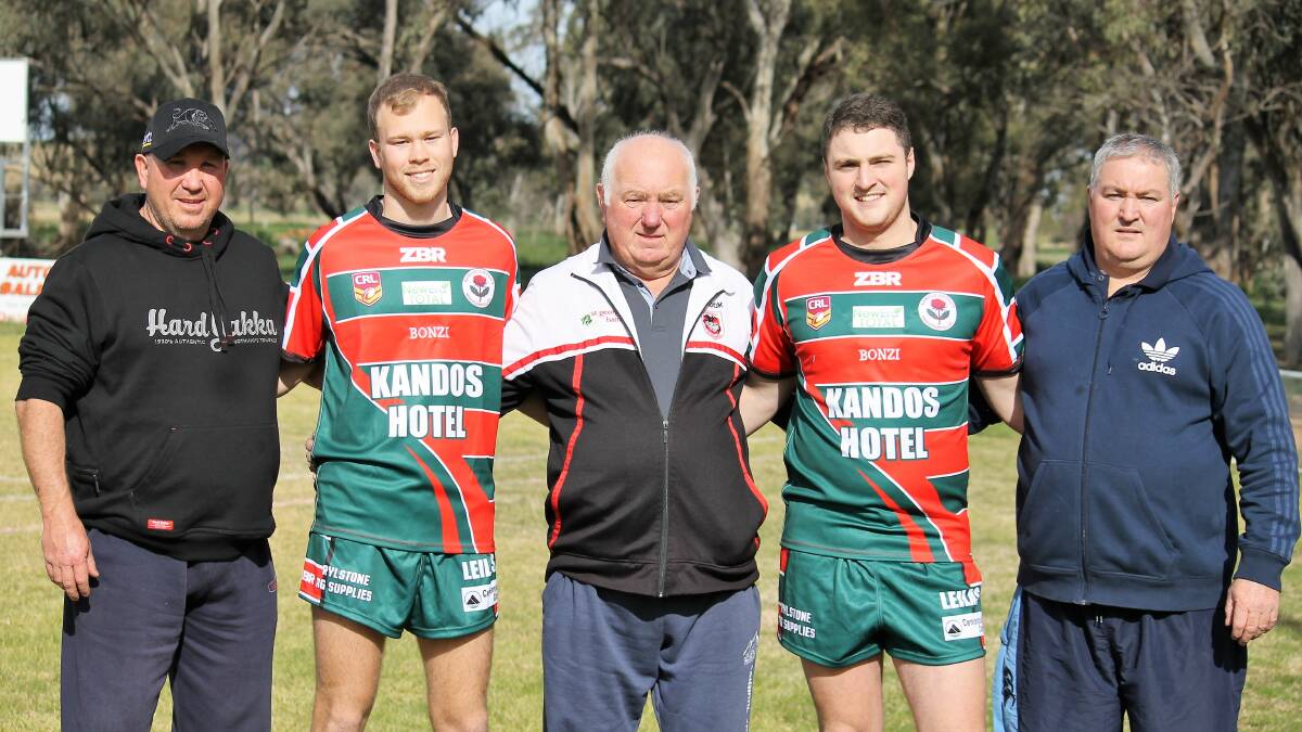 KANDOS REPRESENT: Garry Large, Mitchell Large, James Large, Kevin Large and Chris Large. Photo: Supplied