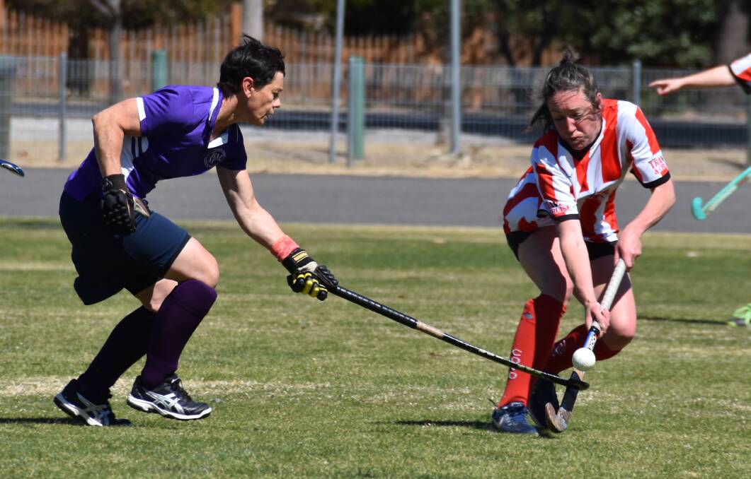 GOOD START: Mudgee's team, that features Alison Wilson and Paula Kennedy, started their Western Women's Masters League appearance on the winning foot. Photo: Jay-Anna Mobbs