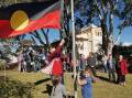 A previous flag raising at the Kandos Museum as part of NAIDOC week celebrations. Picture: File