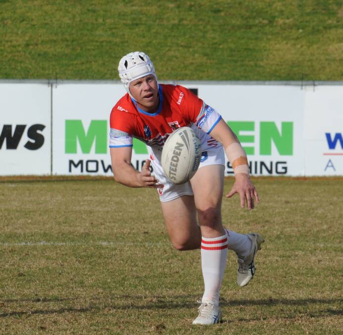 Jared Robinson in action for the Mudgee Dragons against the Dubbo CYMS earlier this season. Picture: Nick Guthrie