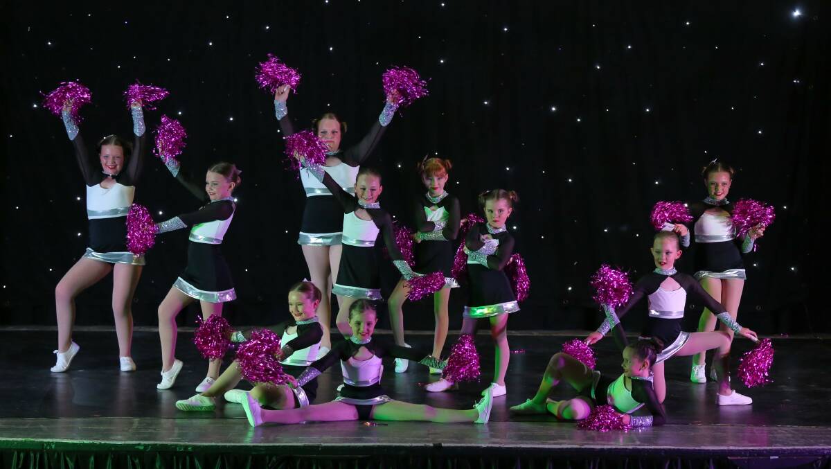 CHEER: Dream Dance Academy level two acro students during their 'When I Grow Up' concert performance. Picture: BJ'S MOBILE PHOTOGRAPHY MUDGEE 