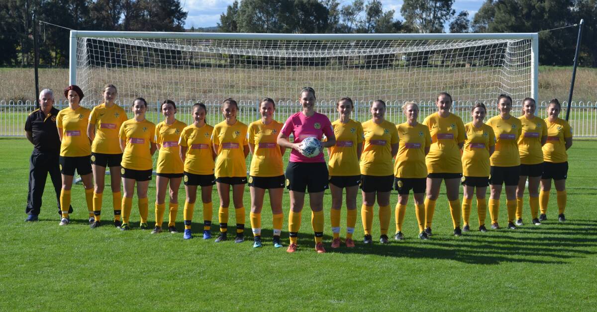 SHE-WOLVES: The senior ladies Mudgee Gulgong Wolves FC Inc side gelling together despite new team make up. Photo: Sherry Fleming