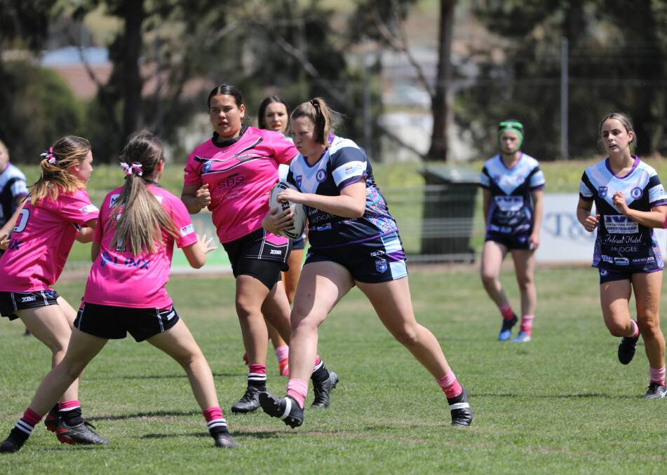 FINAL HOME DASH: Midwest Brumbies look to put on a show in their last dash on home turf before finals commence, including Emily Cowden who plays for the under 16s. Photo: Simone Kurtz