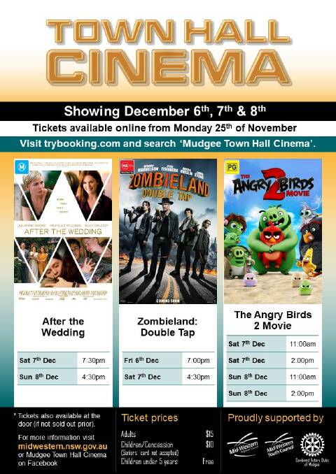 What's on at the Town Hall movies in December?