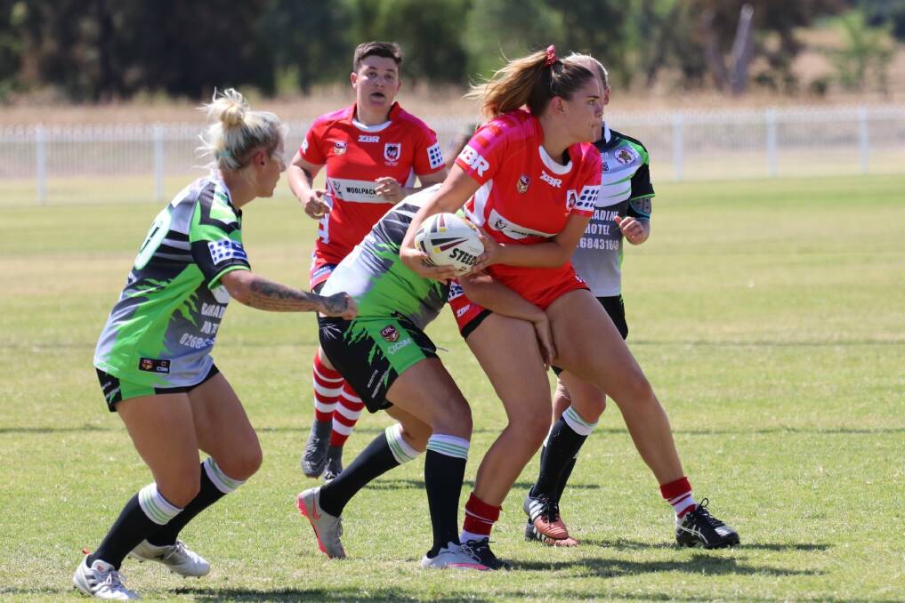 POWER ON: Mudgee Dragons opens second rower Claudia Shearman to be in solid form for the highly competitive semi final clash against Bathurst on Sunday. Photo: Supplied