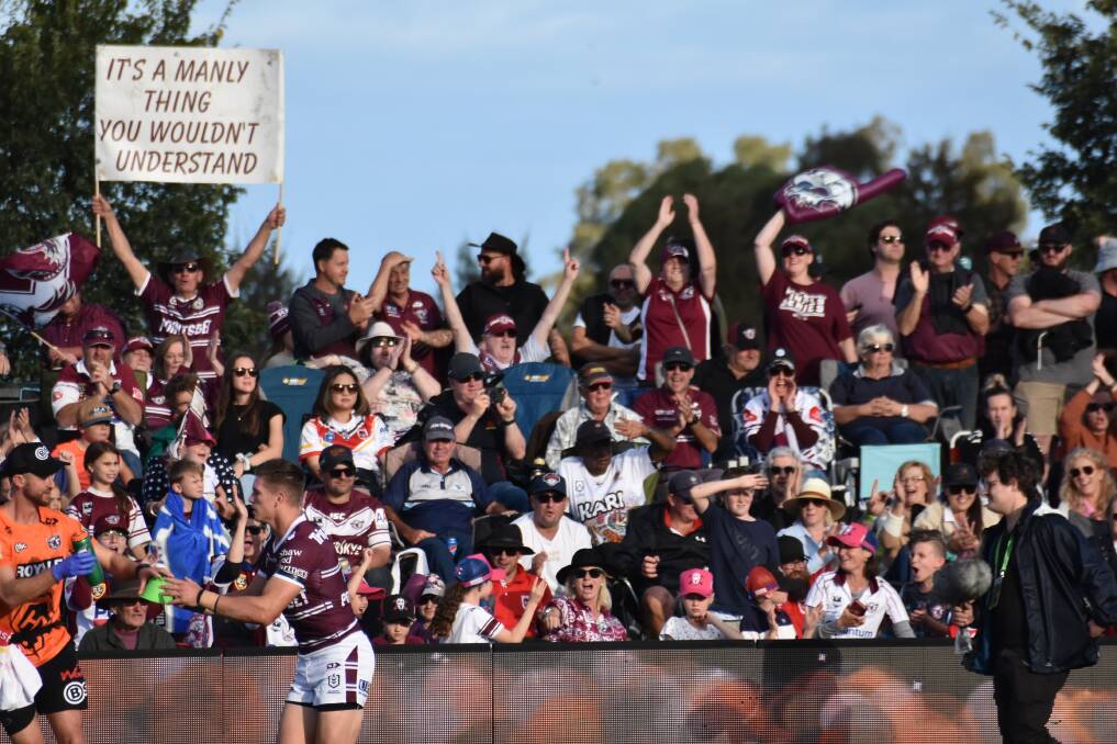 Manly Warringah Sea Eagles v Canberra Raiders at Glen Willow Stadium. Pictures by Jay-Anna Mobbs