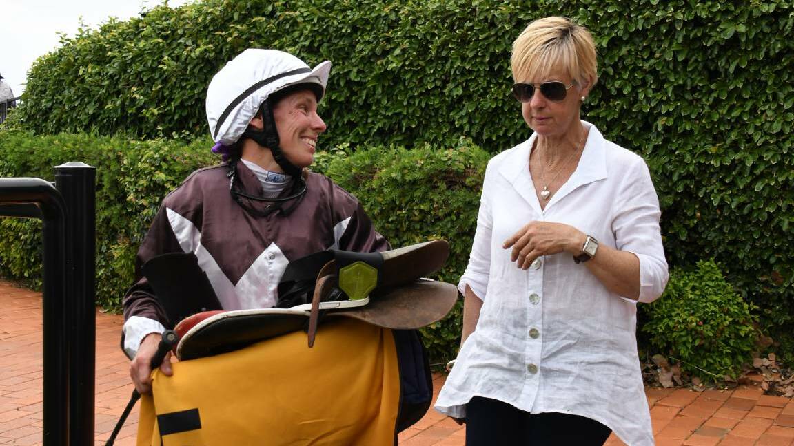 CLAIMING A DOUBLE: Kath Bell-Pitomac (left) and Gayna Williams combined to win at Narromine last year. Photo: Belinda Soole