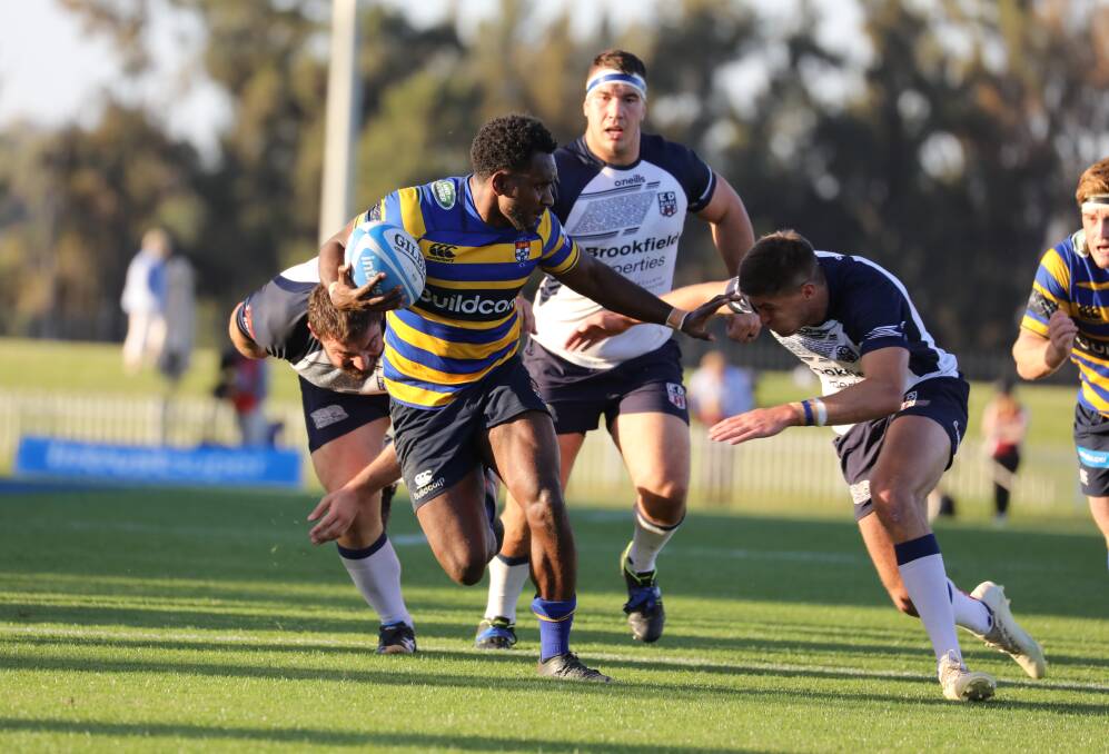 NOT ENOUGH: Sydney Uni scored a try in the final minute of the game but it wasn't enough to steal the win from Eastwood. Photo: Simone Kurtz