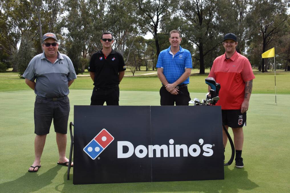 READY TO TEE UP: Mark Hale, Josh Arnold, Peter Mayson and Ryan Bannerman ready for a busy Mudgee Open. Photo: Jay-Anna Mobbs