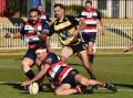 The second grade Mudgee Wombats defeated the Dubbo Rhinos 40-26 on July 30. Picture: Jay-Anna Mobbs