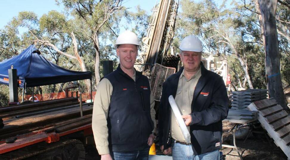 SUBMISSION: Bowdens Silver managing director Tony McClure (right) and community liaison officer Blake Hjorth pictured in 2018. Photo: File