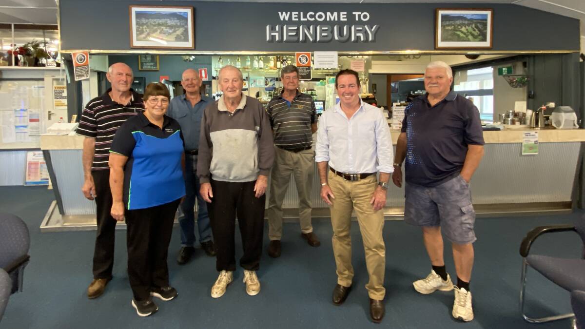 THANK YOU: Paul Toole MP with Neil Reynolds, manager Barbara Baggage, Terry OSullivan, Bruce Mason, Phil French, and Gavin Price. Photo: Supplied