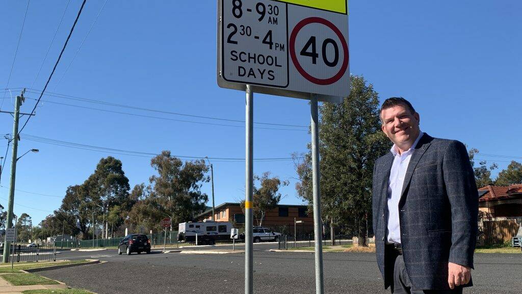 SAFER FOR STUDENTS: Member for the Dubbo Electorate Dugald Saunders is eager to welcome the new school crossing supervisor to Mudgee Public School.