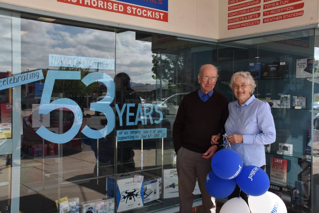 FAREWELL: After 53 years of trading at Home Office and Electronics, Darryl and Phillipa Adams are closing the business. Photo: Jay-Anna Mobbs