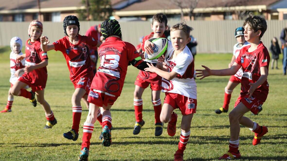 ON THE RUN: Ryder McPhee breaks through the defence in a previous game for the junior Mudgee Dragons. Picture: SIMONE KURTZ