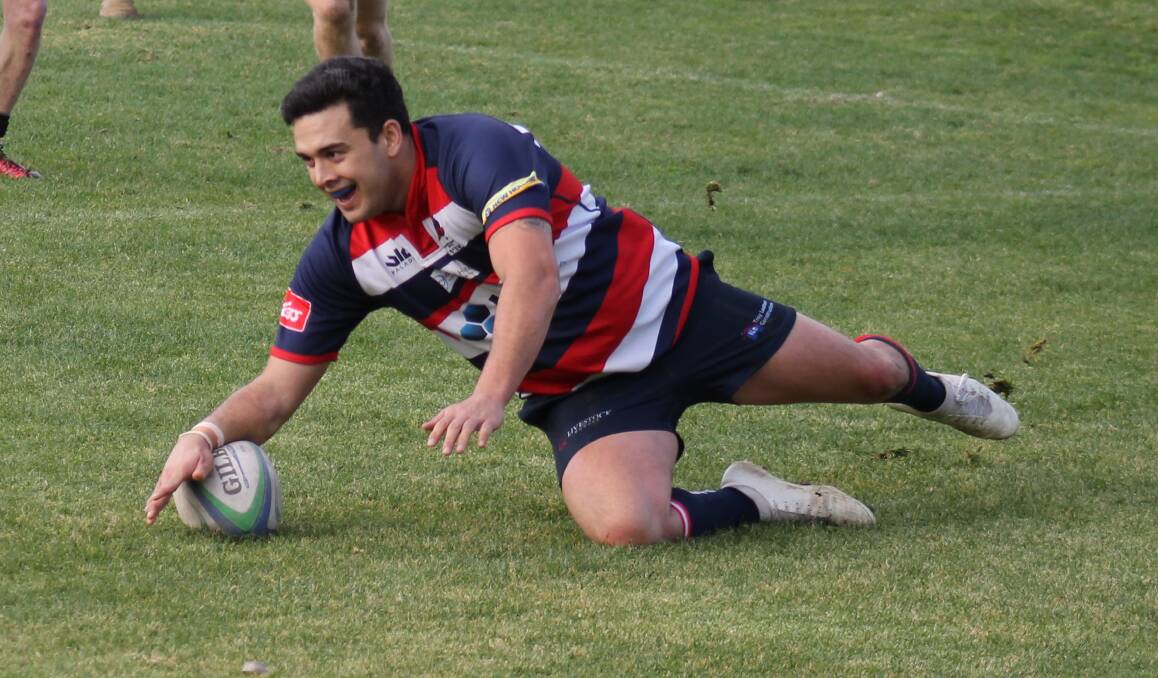 EXPLOSIVE: Corin Smith torched an undermanned CSU side on Saturday with a four-try performance.
