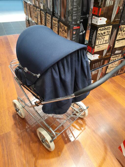 The exact pram as it appeared at the op-shop.