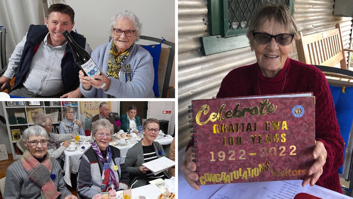 A collage Grattai CWA 100th anniversary celebrations. Pictures: Supplied