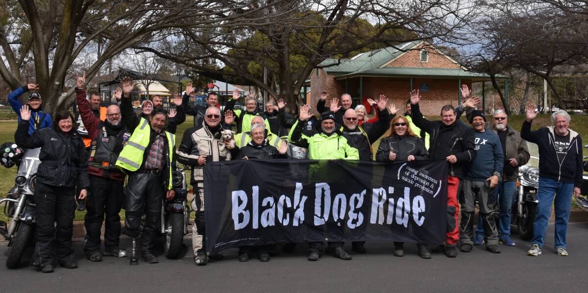 HAVE THE CONVERSATION: Black Dog Riders from different locations across the nation made a stop in to Mudgee. Photo: Jay-Anna Mobbs
