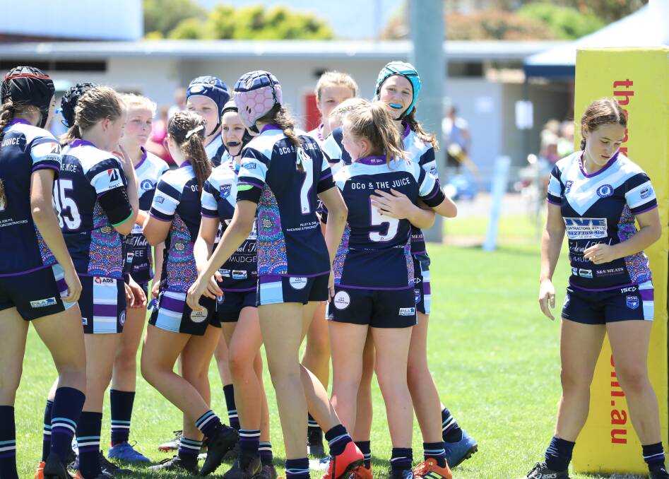 ON A HIGH: The Midwest Brumbies under 14s side will face the Orange Vipers in the Western Women's Rubgy League grand final. Photo: Simone Kurtz