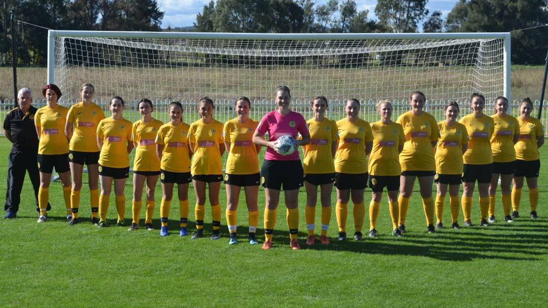 SHE-WOLVES: The senior ladies Mudgee Gulgong Wolves FC Inc side gelling together in 2019 despite new team make up. Photo: Sherry Fleming