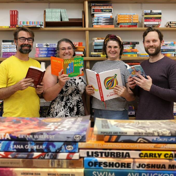 ADVENTURE: The faces behind The Book Nest Mudgee; Matthew Nipperess, Alison Nipperess, Portia Lindsay and Sam Paine. Photo: Jessica Nipperess