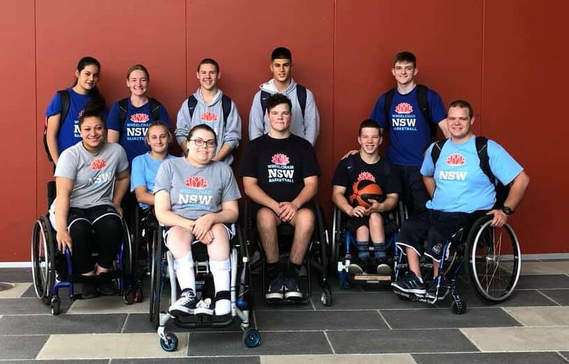 GO TEAM: Mudgee's Jarrod Emeny recently competed in the Kevin Coombes Cup at Townsville in the NSW Blue Hornets under 18s team. Photo: Blues Wheelchair Basketball Club.