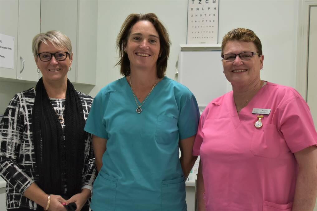 RECOGNITION: South Mudgee Surgery practice manager Jenny Marchant, registered nurse Helen Dickinson, and registered nurse Andrea Honeysett. Photo: Jay-Anna Mobbs