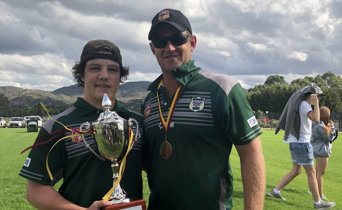ONE MORE TIME: Rams skipper Jack Hartwig and coach Kurt Hancock will team up again on Sunday when the Andrew Johns Cup champs take on NSWRL Harold Matthews premiers Manly at Mudgee. Photo: CONTRIBUTED