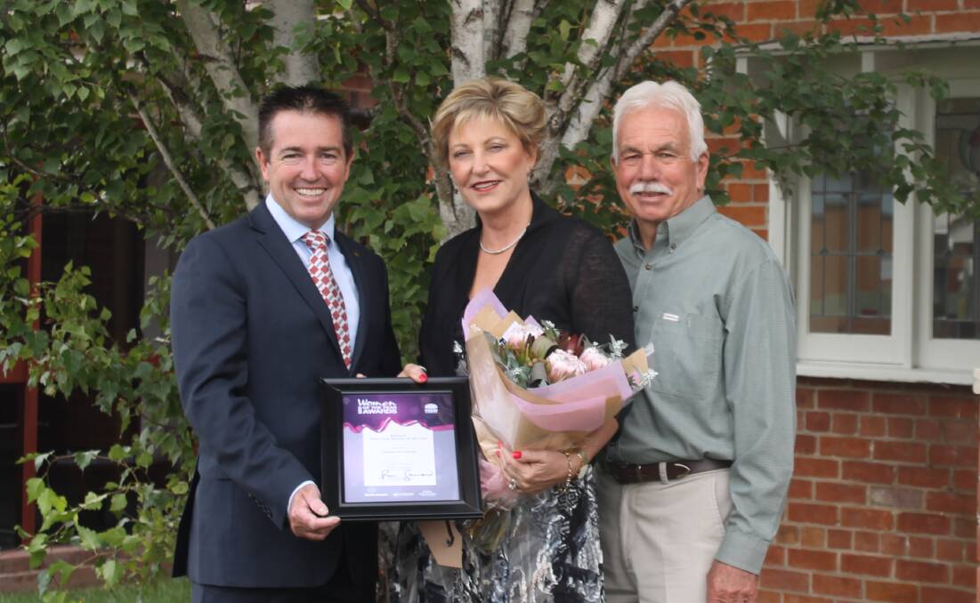 Paul Toole with Carole and Kevin McDiarmid.  Carole was featured in the 2016 NSW Women of the Year Awards Honour Roll for her service to education. 