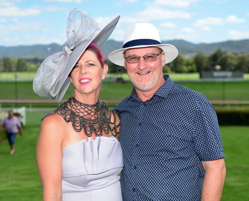 Summer:  Carmen Holden-Smith at the Mudgee Races in February with her husband, Dave.  Photos by Col Boyd. 