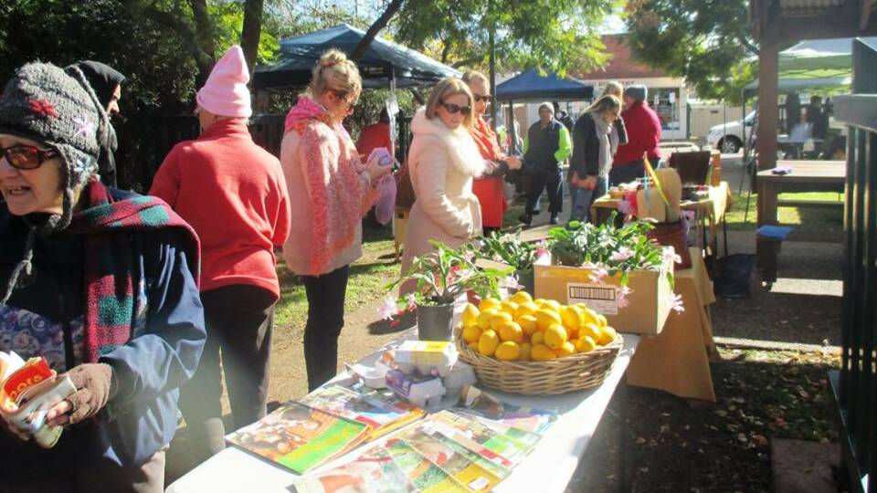 FESTIVE:  Keep warm in the sun at Gulgong's Christmas in July markets. 