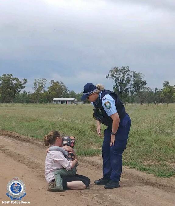 REUNITED: The missing boy is reunited with his mother. Photo: NSW POLICE