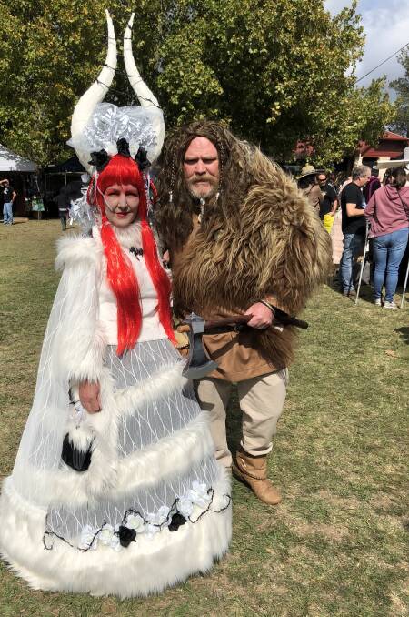 Mudgee's Linda and Duane Fielding were part of the 20,000 strong crowd that attended Ironfest in Lithgow. Photo: LYNN RAYNER