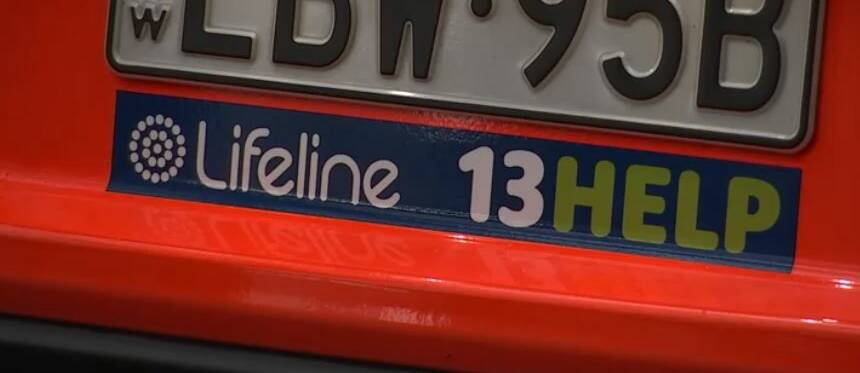 NEW STICKERS: Some NSW Police highway patrol vehicles across the state will be branded with stickers to promote Lifeline's 13 HELP (13 43 57) number. 