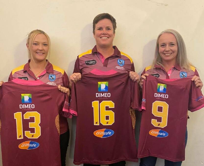 LEADERS: Bathurst officer Marita Shoulders (centre) will co-captain the Steelers with Sandy Laughlin (right) while Sarah Archer (left) is vice-captain.