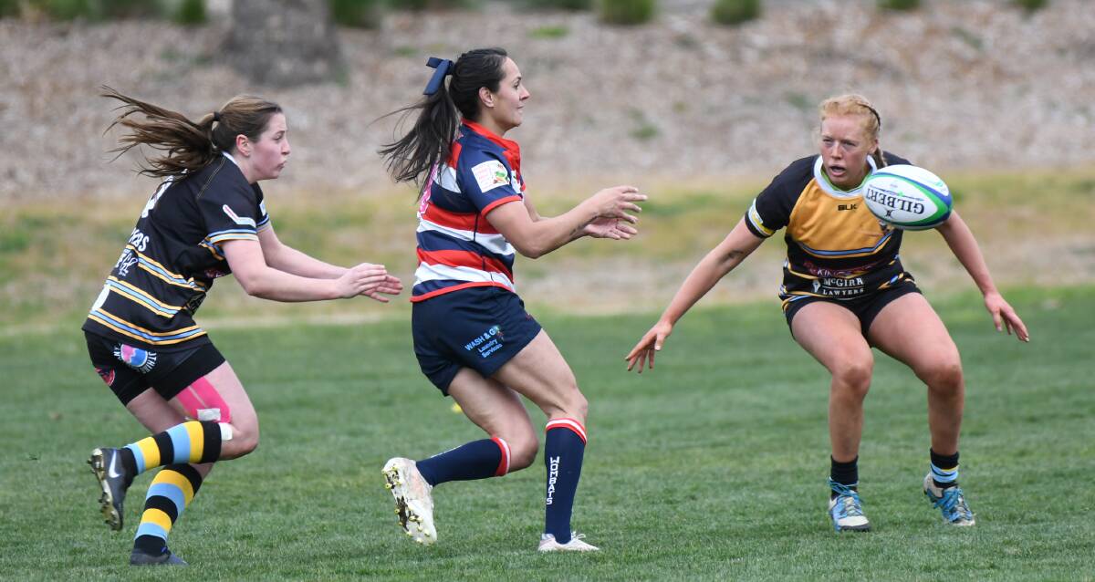 TOP DISPLAY: Lala Lautaimi created plenty in attack for Mudgee as they posted a shock win against CSU. Photo: CHRIS SEABROOK