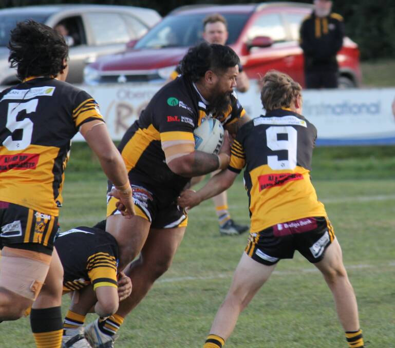 TOO GOOD: The Oberon Tigers posted a 64-12 win over Grenfell in the latest round of Woodbridge Cup. Photo: JOHN FITZGERALD