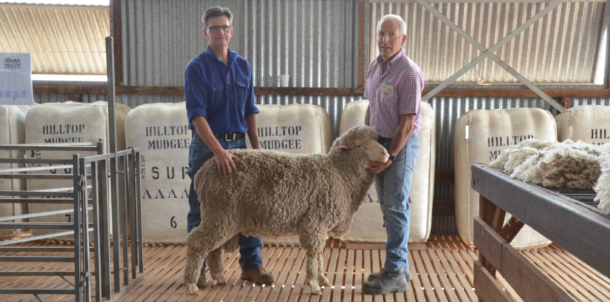 Ian Clayton purchased two rams including the $1000 sale-topper held by Hilltop principal, Adam Mort.