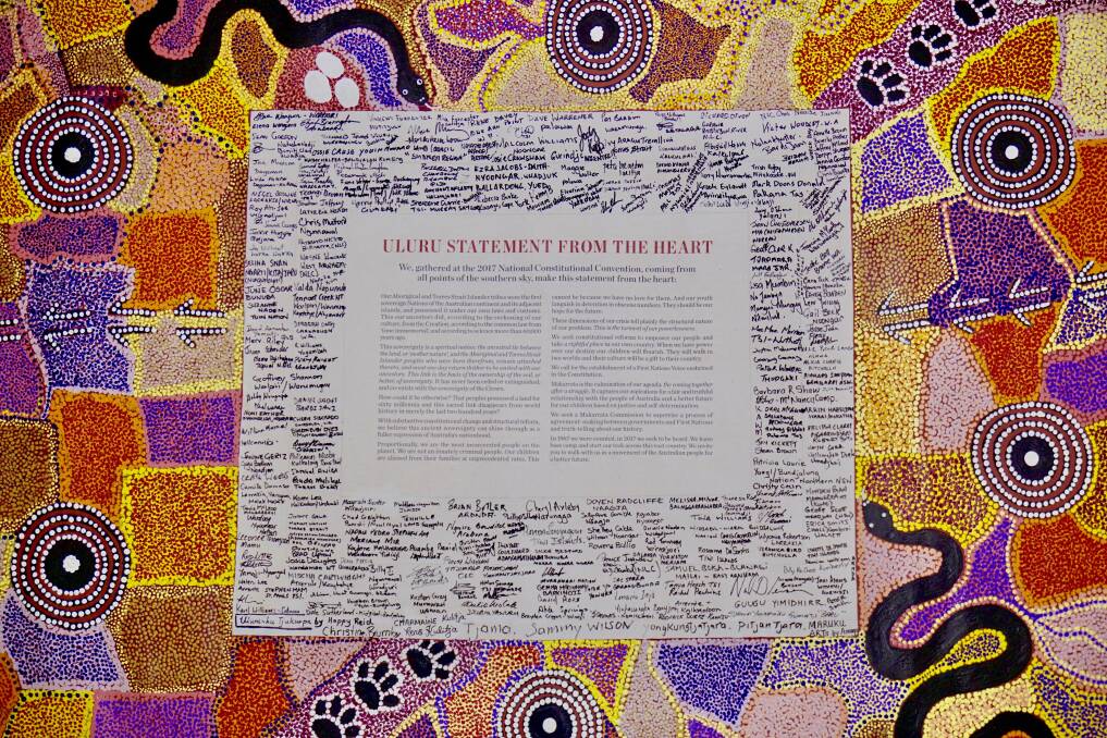 VOICE, TREATY, TRUTH: The Uluru Statement from the Heart was signed by 250 Indigenous leaders during a summit in the Northern Territory in May, 2017. Picture: From The Heart Campaign (supplied)