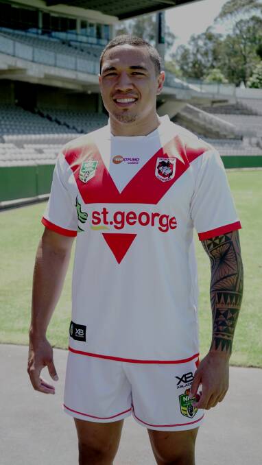 NEW LOOK: Tyson Frizell in the Dragons' new kit for 2018. Photo: CONTRIBUTED
