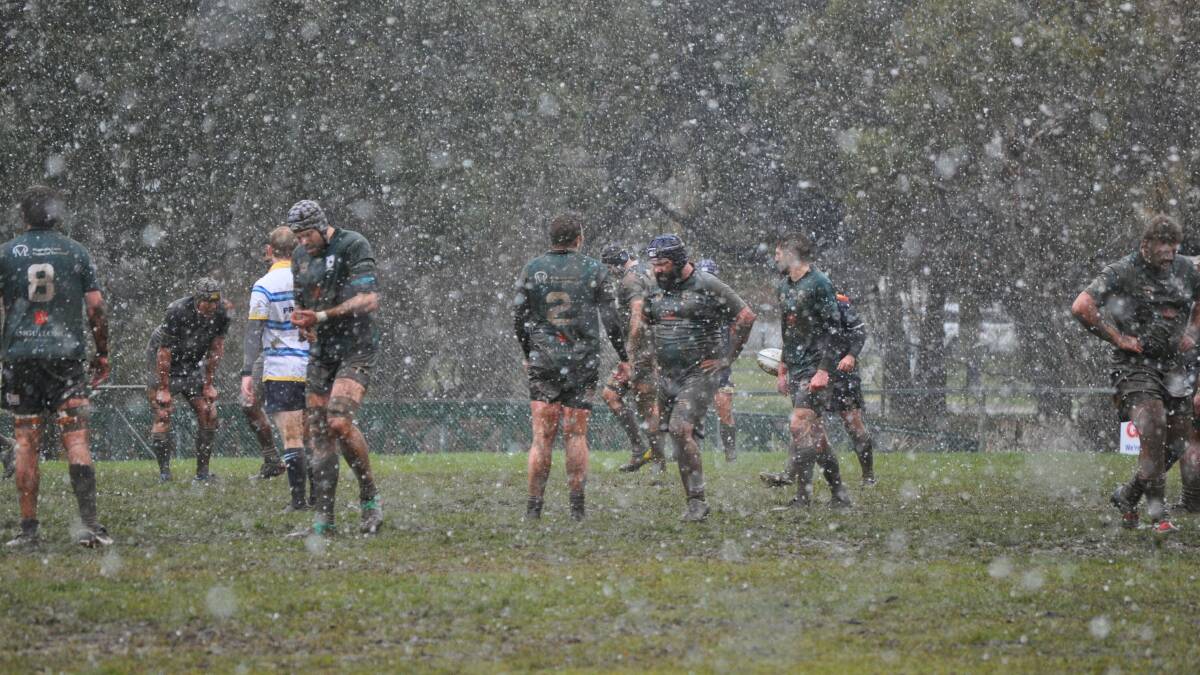 Snow made life tough for players during last weekend's clash at Endeavour Oval.