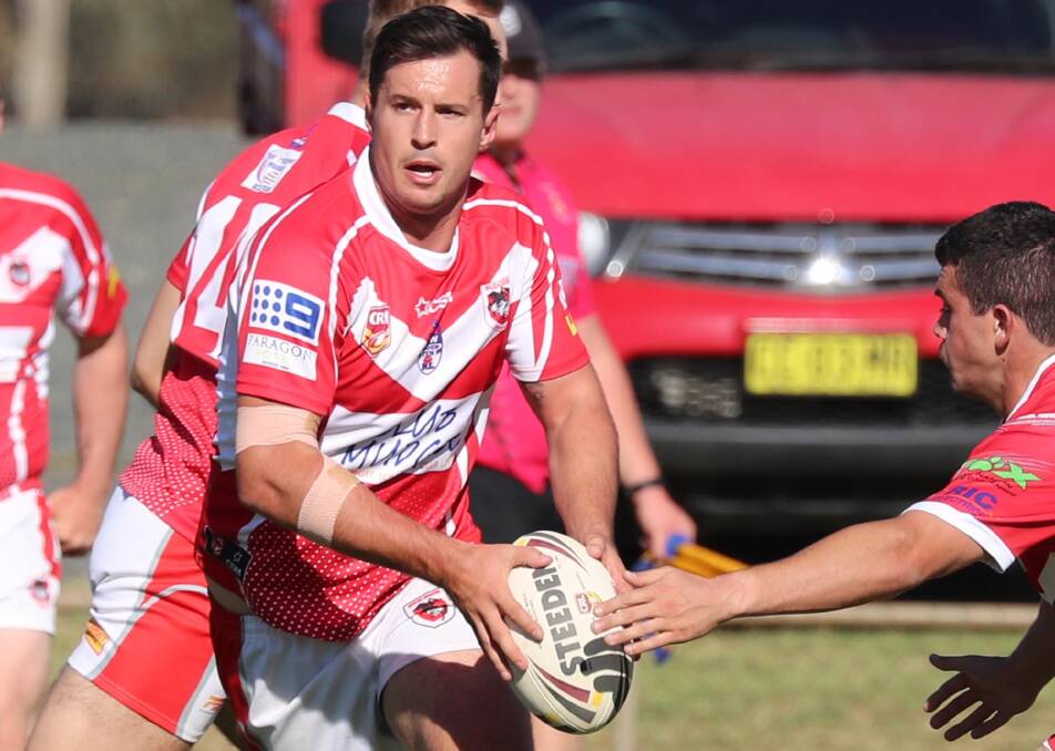 IN ACTION: Littlejohn made his debut in red and white at the West Wyalong knockout in February. Photo: DAILY ADVERTISER