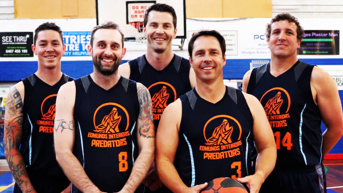 ON THE BUZZER: The Edmunds Interior Predators snatched a dramatic 53-50 win over Mayso’s Pro Shop in the Mudgee A grade men’s basketball grand final on Sunday. Photo: CONTRIBUTED