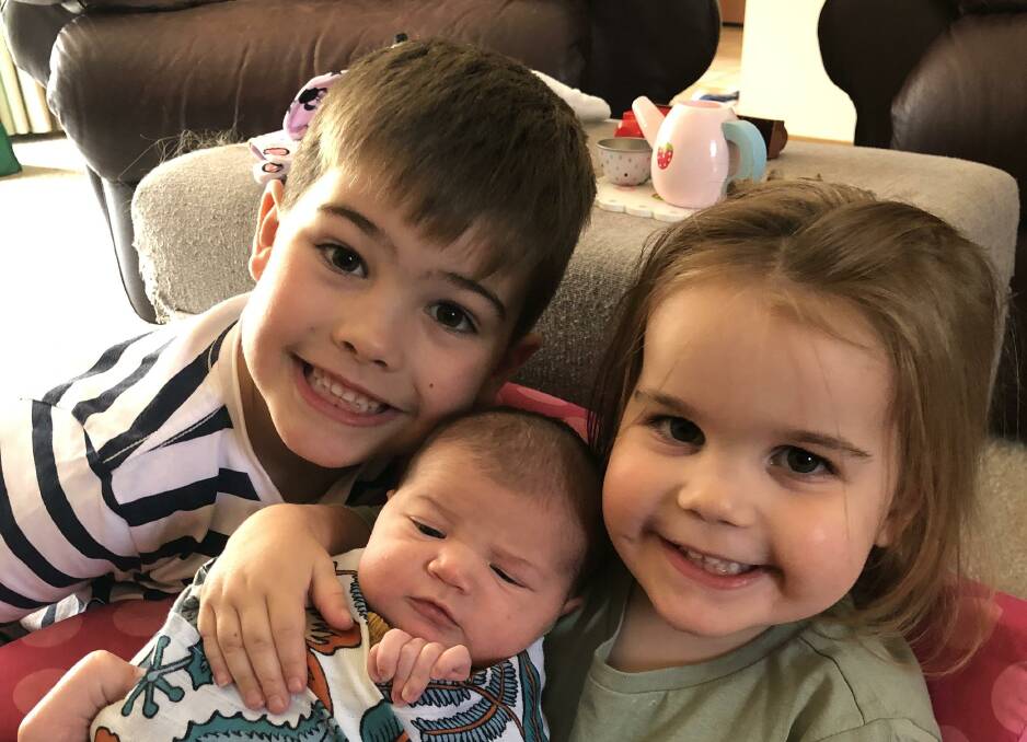 AT HOME TOGETHER: Harry, Josie and Sadie McGrath. 