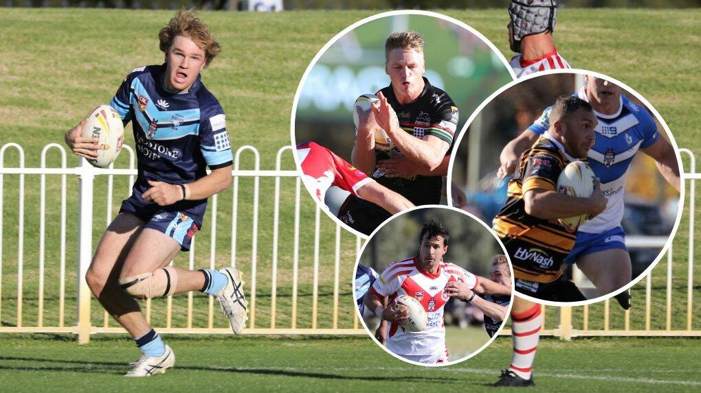 IN THE FRAME: Jordan Baker has scored tries for fun in the last 18 months while (inserts), Jack Siejka, Richie Peckham and Jack Littlejohn have enjoyed great starts to 2019. 