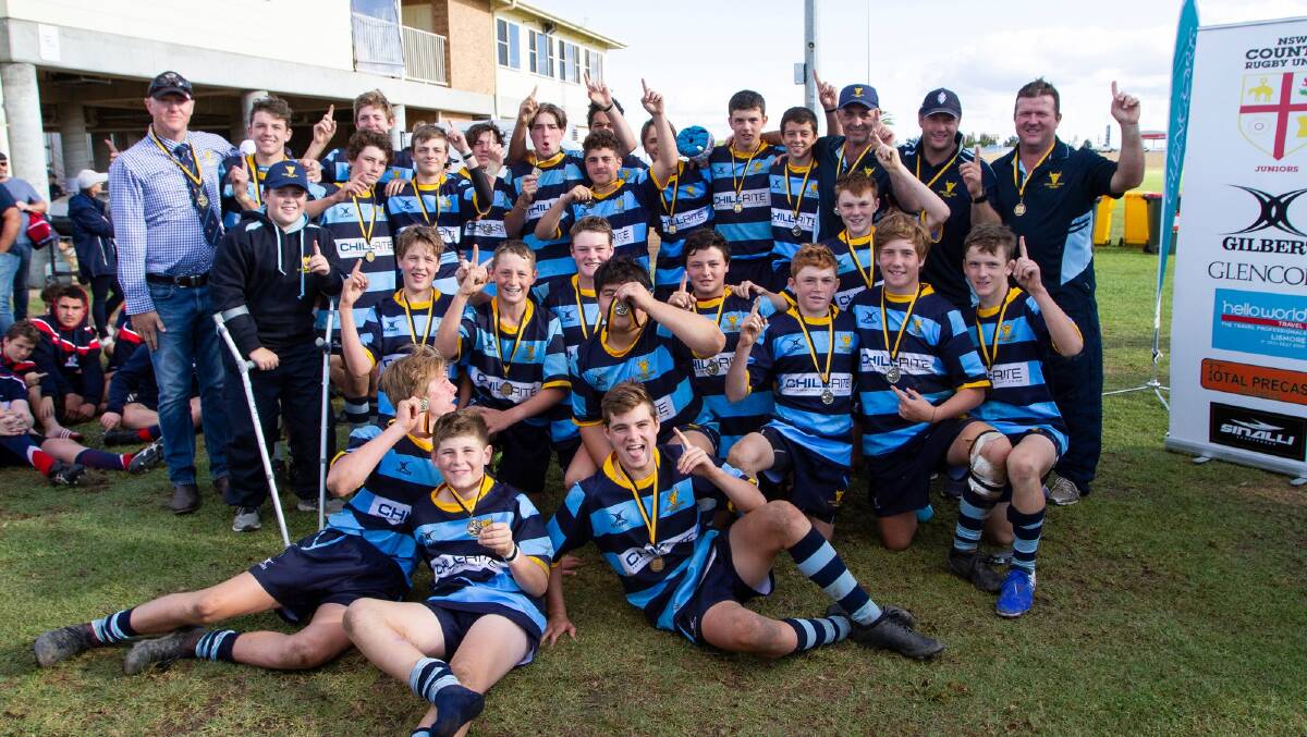 CHAMPIONS: The victorious Central West under 14s side. Photo: NSW COUNTRY JUNIOR RUGBY UNION